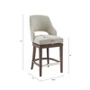 Ridstar Counter Stool with Swivel Seat For Dining Room & Counter-Cream - 4 of 4