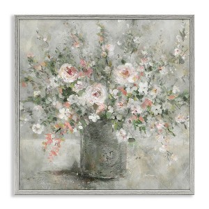 Stupell Industries Soft Pink Blooms Farmhouse Bouquet, 17" x 17" - 1 of 4