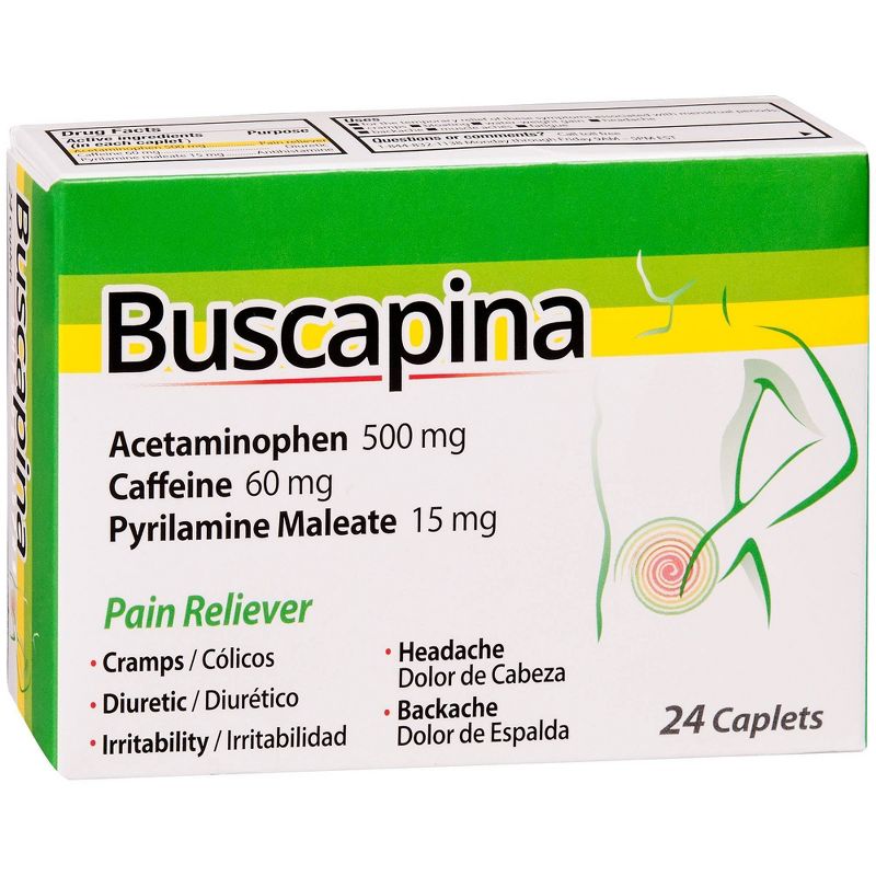 Buscapina Pain Relief Caplets - Acetaminophen - 24ct, 1 of 5