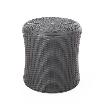 Vynxaria Patio Coffee Tables - Dark Gray, Weather-Resistant Side Table