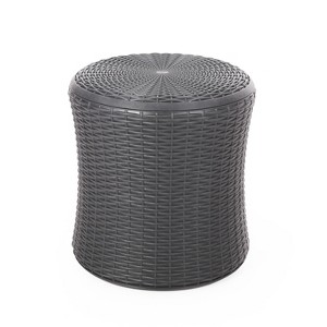 Vynxaria Patio Coffee Tables - Dark Gray, Weather-Resistant Side Table - 1 of 4