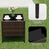homfan 3 Piece Outdoor Patio Furniture Set, Wicker Bistro Table and Chairs Set, Patio Conversation Sets for Garden Front Porch Backyard Poolside Deck - 4 of 4