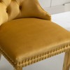 PAGED Contemporary Velvet Dining Chairs Set of 2 Dining Room Chairs with Chrome Stainless Steel Plating Legs and Nailhead Trim for Living Room - 4 of 4