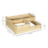 3 Tier Raised Flower Bed Outdoor Planter Box Wooden Garden Bed, Open Bottom for Plants, 42.5"x34.75"x14.25" - 3 of 4