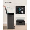 Dual 8-Gallon Trash Can - Stainless Steel Step Pedal Bin with 2 Removable Buckets & 15 Bags, Soft-Close Lid, Slate Gray - 4 of 4