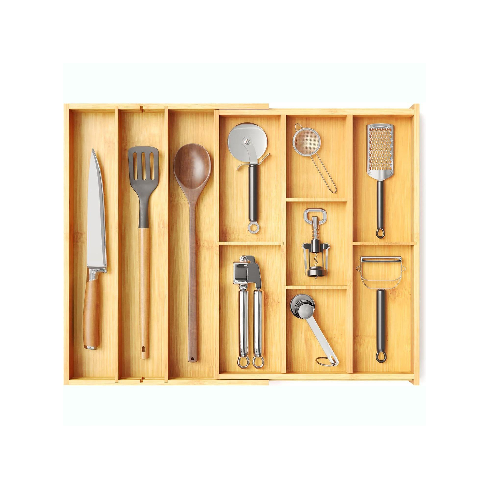 Bamboo Expandable Drawer Organizer