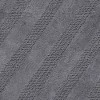 Unique Stripe Honeycomb Sculptured Bath Rug Is Made Soft Plush Cotton Is Super Soft The Touch Silver - 3 of 3