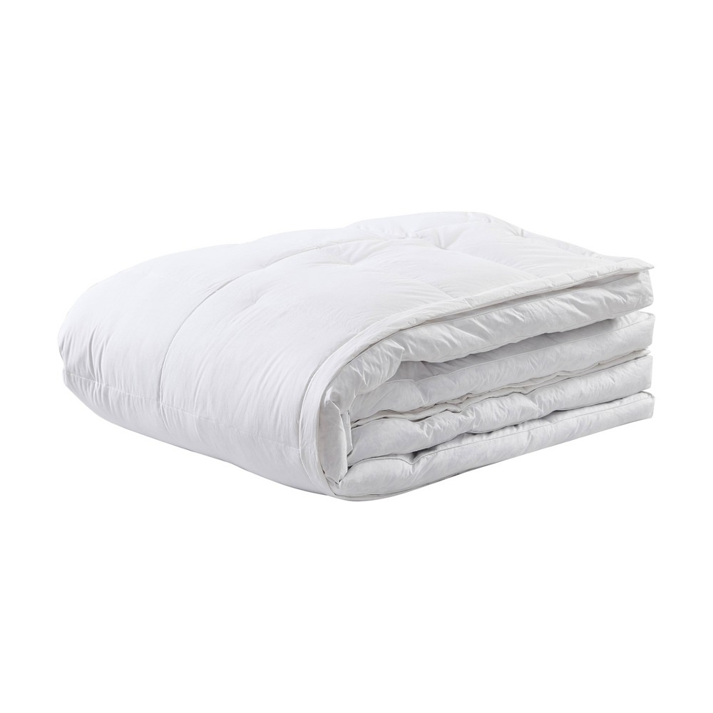 Photos - Mattress Cover / Pad Serta King HeiQ Cooling 3" Thick White Downtop Featherbed  
