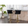 Vynxaria COOLMORE Swivel Bar Stools Set of 2 Adjustable Counter Height Chairs with Footrest for Kitchen, Dining Room 2PC/SET - 2 of 4
