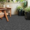 12.2"Plastic Composite Deck Tiles Set of 35pcs, Composite Decking Resist Rust, Water, Weather,DARK GREY - 3 of 4