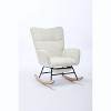 NicBex Nursery Rocking Chair,Upholstered Glider Accent Chair Armchair with Pocket for Living Room,Bedroom,Nursery - 2 of 4