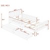 Twin Size Wood Platform Bed, Bed with Guardrails on Both Sides and 2 Storage Drawers, Modern Design Platform Bed with Pinewood Frame-Baofuwish - 4 of 4