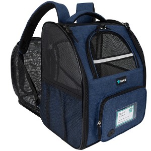PetAmi Expandable Pet Backpack Carrier for Dog Cat, Airline Approved Travel Hiking Carrying Small Medium Puppy Kitten Extended Back Pack - 1 of 4