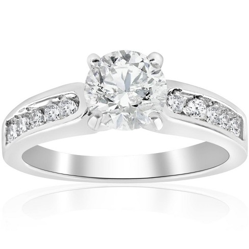 Pompeii3 1 ct Diamond Engagement Ring 14K White Gold Channel Set - image 1 of 4