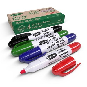Show-me® Chunky Dry Erase Markers, Assorted, Box of 4 - 1 of 4