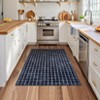 Area Rugs Washable Non Slip Low Pile Carpet Geometric Checkered Print Rug for Bedroom Living Room - 2 of 4