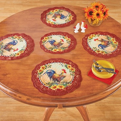Collections Etc Country Rooster Table Placemats Set Of 5 Medium Target