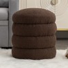 GDFStudio Marcus 17" Wood Channel Tufted Velvet/Boucle Ottoman - 2 of 4