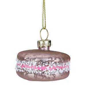 Northlight 2" Pink Macaroon with Sugar Glass Christmas Ornament - 1 of 4
