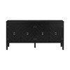Modern Wood Buffet Cabinet with 4 Doors and Vintage Metal Handles, Large Sideboard Storage Cabinet for Dining Room or Living Room–The Pop Home - 4 of 4