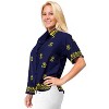 LA LEELA Women's Summer Casual Blouse Shirt Solid Blouses Button Down Short Sleeve Dress Tee Shirts Hawaiian Tops for Women - 3 of 3