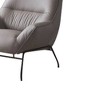35" Jabel Accent Chair Khaki Top Grain Leather - Acme Furniture: Includes Ottoman, No Assembly Required - 4 of 4