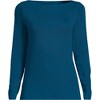 Lands' End Women's Long Sleeve Polished Essentials Boatneck Top - 3 of 4