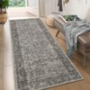 Washable Vintage Printed Rug Non Slip Low Pile Rug Soft Throw Floor Cover Foldable Indoor Carpet for Living Room Bedroom Playroom Nursery - 2 of 4