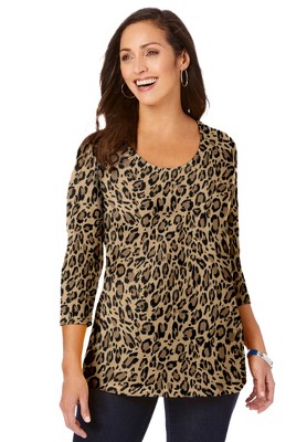 Jessica London Women's Plus Size Stretch Cotton Scoop Neck Tee