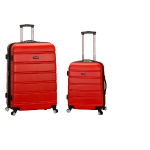 Rockland Melbourne 2pc Expandable ABS Spinner Luggage Set - Red