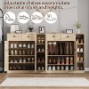 Shoe Storage Cabinet with Doors and Drawers, Modern Shoe Cabinet with 3 Adjustable Shelves and Stable Base, 4-Tier Shoes Rack Organizer Cabinet - 4 of 4