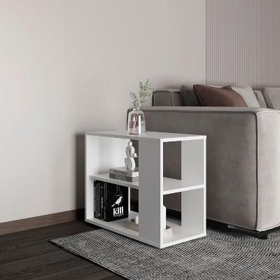 NicBex Rustic Sideboard Table with 2 Shelves Entryway Console Table, Hallway Storage Cabinet, 11.8 x 23.6 x 19.7 Inches