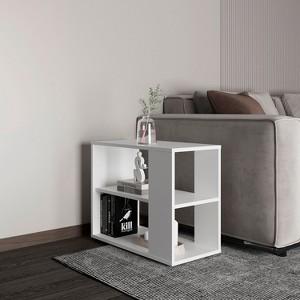 NicBex Rustic Sideboard Table with 2 Shelves Entryway Console Table, Hallway Storage Cabinet, 11.8 x 23.6 x 19.7 Inches - 1 of 4