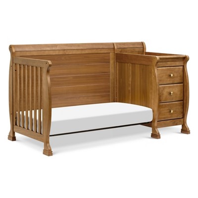 Kalani Chestnut 4-in-1 Convertible Crib with Changer