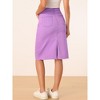 INSPIRE CHIC Women's Casual High Waist Back Slit Short Denim Skirts - 4 of 4