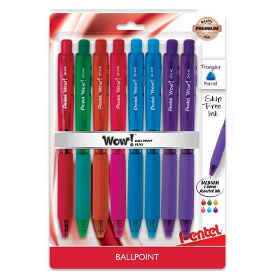 Photo 1 of 8ct Triangular Barrel Ballpoint Pens - Pentel Wow!