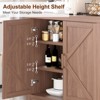 Sideboard Kitchen Storage Cabinet, Wooden Buffet Cabinet with Adjustable Shelves, Farmhouse Chest Credenza - 4 of 4