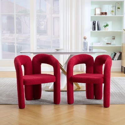PAGED Modern Accent Chairs Set of 2, Wood Frame Velvet Fabric Arm Chair with Back, Barrel Dining Chair for Living Room, Dining Room