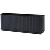 NicBex 64" Modern Decorative Storage Cabinet, Sideboard Buffet Cabinet with Storage TV Stand with Wave Pattern Vertical Striped for Kitchen, Black - 2 of 4