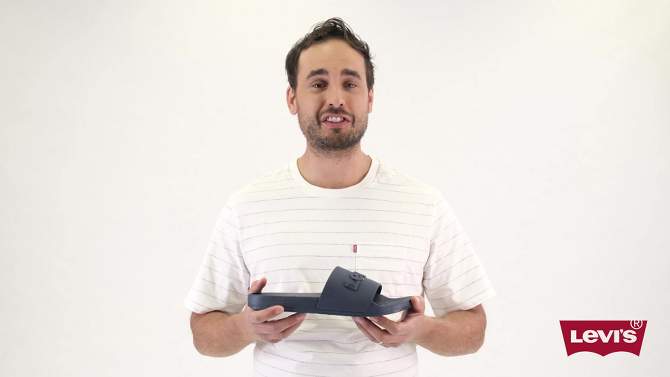 Levi's Mens 3D Slide Slip On Sandal Shoe, 2 of 8, play video