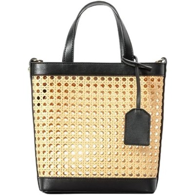 FATMOON Straw Beach Bag for Women Summer Woven Rattan Tote Bag Straw Purses and Handbags for Vacation with Pendant