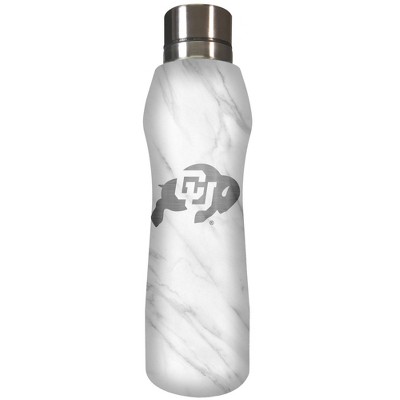 NCAA Colorado Buffaloes 20oz Marble Curve Stainless Steel Water Bottle