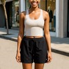 Dalix Lil Alien Embroidered Shorts Elastic Drawcord Pocket Key Loop Active Womens - 3 of 4