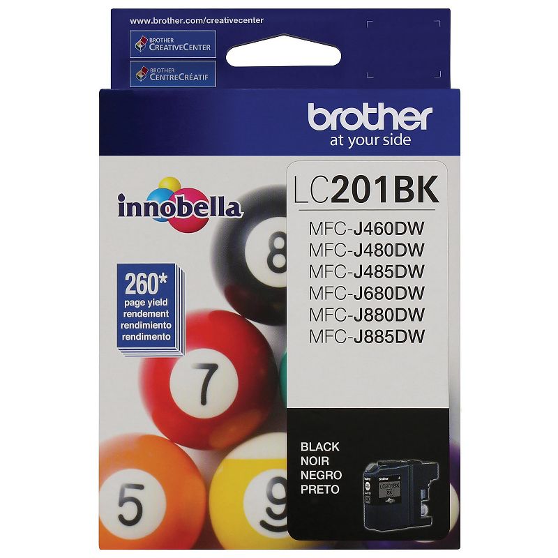 Brother LC 201 Black Ink Cartridge Standard (LC-201BKS) 1738544, 3 of 9