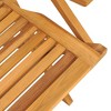 vidaXL Folding Patio Chairs Outdoor Seating - 8 Pcs Solid Teak Wood, Scandinavian Style, for Garden/Patio/Deck, 22"x24.8"x35.4" - 4 of 4