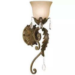 Traditional Wall One Light Sconce Bronze Scroll 23.5" High 
