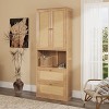 NicBex Rustic Wood Bookshelf Multifunctional Bookcase with Open Shelves,Books Storage Cabinet Organizer for Office,Bedroom - 2 of 4