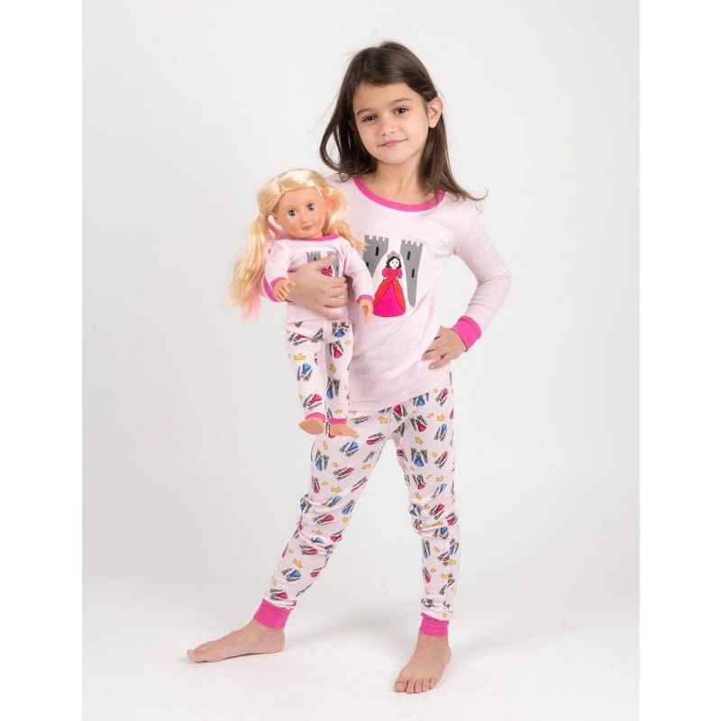 Leveret Girl and Doll Matching Cotton Pajamas, 2 of 4
