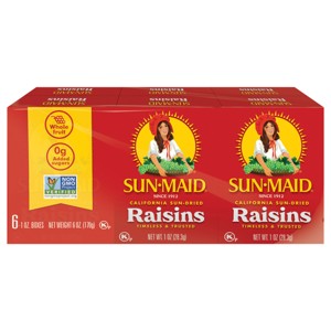 Sun-Maid California Sun-Dried Raisins - 1oz / 6ct - 1 of 4
