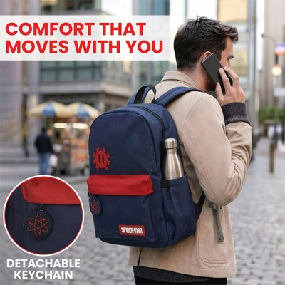 Spider-Man Classic Spider-Man Line Art 16.5” Adult Black & Red Backpack — фото 4